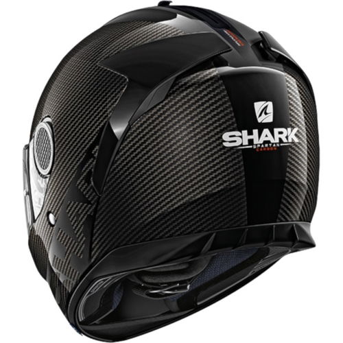 Shark Spartan Carbon Skin Full Face Motorcycle Helmet Back Left                                                                                                                                                                                                