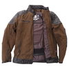 BKS Biker Olive Canvas And Leather Motorcycle Jacket Inside                                                                                                                                                                                                    