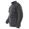 BKS Hawker Mens Black Wax Cotton Motorcycle Jacket Side                                                                                                                                                                                                        