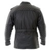 BKS Hawker Mens Black Wax Cotton Motorcycle Jacket Back                                                                                                                                                                                                        