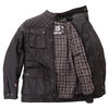 BKS Hawker Mens Black Wax Cotton Motorcycle Jacket Inside                                                                                                                                                                                                      