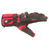 Frank Thomas Pacific Black Red Motorcycle Gloves Thumb side                                                                                                                                                                                                    
