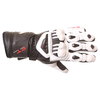 Frank Thomas Pro Black White Motorcycle Gloves Back                                                                                                                                                                                                            