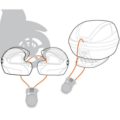 Kappa Padlock With Retractable Wire                                                                                                                                                                                                                            
