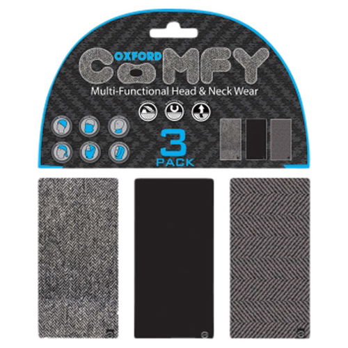 Oxford Products Comfy Herringbone 3 Pack - Black/Grey