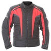 Frank Thomas Tornado Mens Black Red Textile Motorcycle Jacket Front                                                                                                                                                                                            