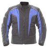 Frank Thomas Tornado Mens Black Blue Textile Motorcycle Jacket Front                                                                                                                                                                                           