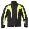 Frank Thomas Tornado Mens Black Yellow Textile Motorcycle Jacket Front                                                                                                                                                                                         