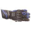 Frank Thomas Dynamic Black Blue Motorcycle Gloves Back                                                                                                                                                                                                         