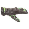 Frank Thomas Dynamic Black Green Motorcycle Gloves Thumb side                                                                                                                                                                                                  