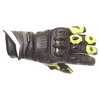 Frank Thomas Dynamic Black Yellow Motorcycle Gloves Back                                                                                                                                                                                                       