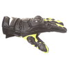Frank Thomas Dynamic Black Yellow Motorcycle Gloves Thumb side                                                                                                                                                                                                 