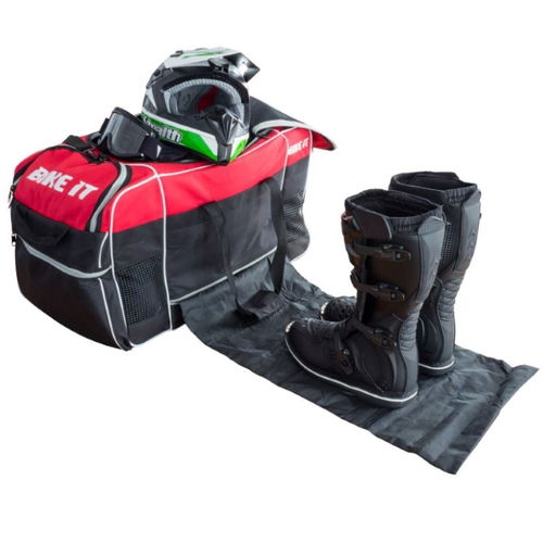 Bike It Medium Red Black Kit Bag Change Mat Unfolded                                                                                                                                                                                                           