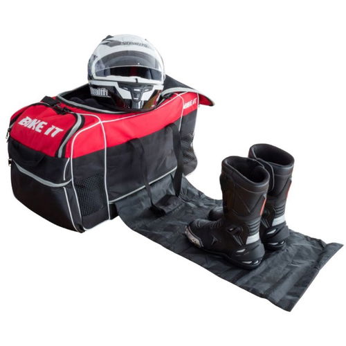 Bike It Medium Red Black Kit Bag Change Mat In Use                                                                                                                                                                                                             