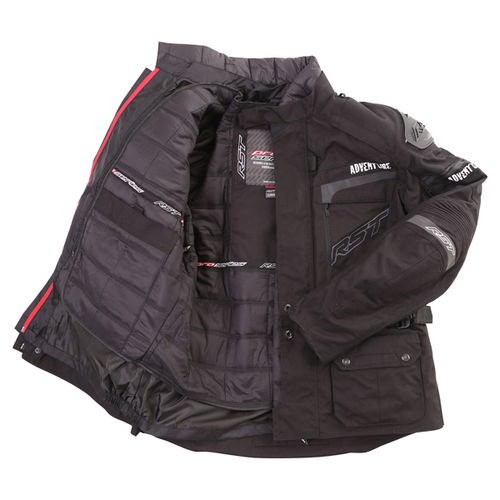 RST Adventure III 1850 Mens Black Textile Motorcycle Jacket Inside                                                                                                                                                                                             