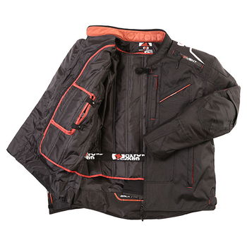 Oxford Products Estoril 2 MS Short Mens Black Textile Motorcycle Jacket Inside                                                                                                                                                                                 