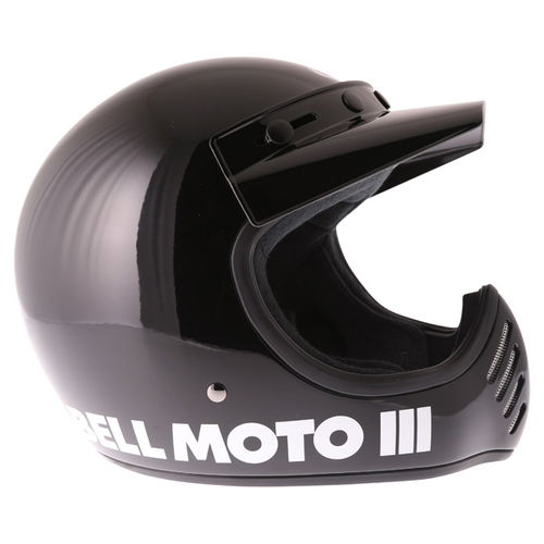 Bell Moto 3 Classic Black Adventure Motorcycle Helmet Right Side                                                                                                                                                                                               