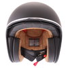 Vcan V537 Classic Matt Black Open Face Motorcycle Helmet Front                                                                                                                                                                                                 