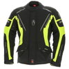 Richa Cyclone GoreTex Black Yellow Waterproof Textile Motorcycle Jacket Front                                                                                                                                                                                  