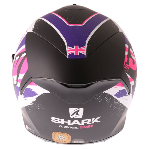 Shark D-Skwal UJACK WVV Ladies Full Face Motorcycle Helmet Back                                                                                                                                                                                                