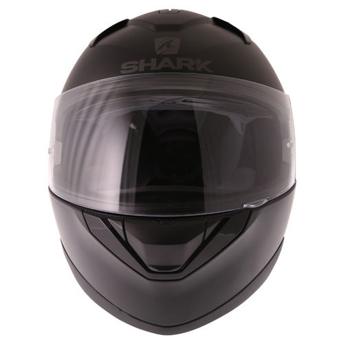 Shark Ridill Matt Black Full Face Motorcycle Helmet Front                                                                                                                                                                                                      