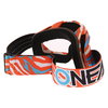 Oneal B-10 Stream Orange Blue Clear Lens MX Goggles Back Right                                                                                                                                                                                                 