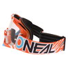 Oneal B-10 Stream Orange Blue Clear Lens MX Goggles Left Side                                                                                                                                                                                                  