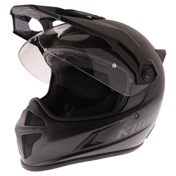 Klim Krios Matt Black Adventure Motorcycle Helmet Open With Sun Visor                                                                                                                                                                                          
