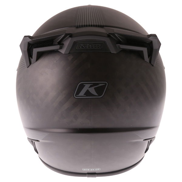 Klim Krios Matt Black Adventure Motorcycle Helmet Back                                                                                                                                                                                                         
