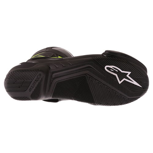 Alpinestars SMX-6 V2 Black Fluo Yellow Motorcycle Boots Sole                                                                                                                                                                                                   