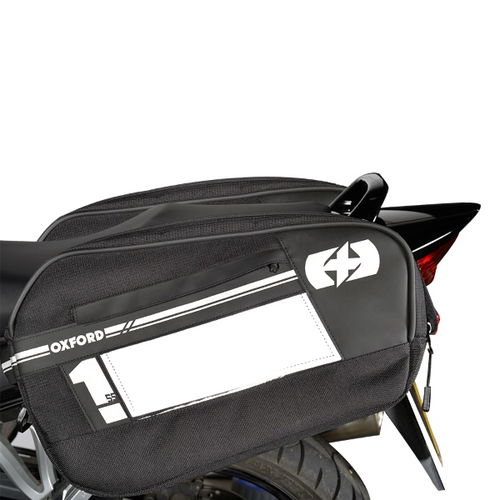 Oxford Products F1 Large 55ltr Motorcycle Pannier In Use                                                                                                                                                                                                       