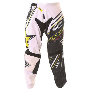 Shot Contact Mens Black Yellow Rockstar Motocross Pants Front                                                                                                                                                                                                  