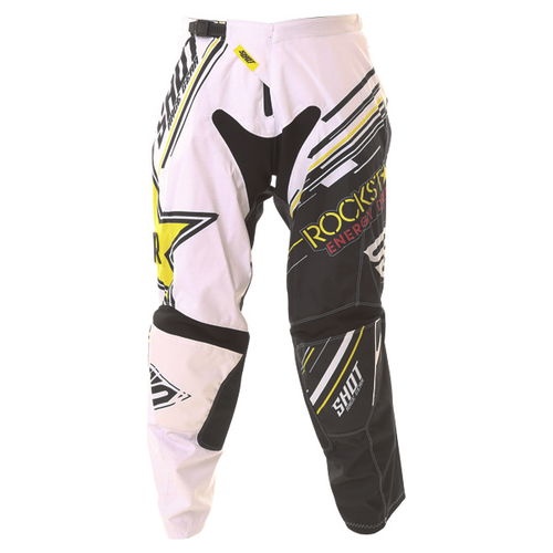 Shot Contact Mens Black Yellow Rockstar Motocross Pants Front                                                                                                                                                                                                  