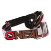 Oneal B-10 Stream White Red Clear Motocross Goggles Right Side                                                                                                                                                                                                 