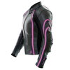Frank Thomas FTL322 Elegance Black Pink Ladies Leather Motorcycle Jacket Side                                                                                                                                                                                  
