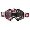 Oneal B-10 Stream White Red Clear Motocross Goggles Front                                                                                                                                                                                                      