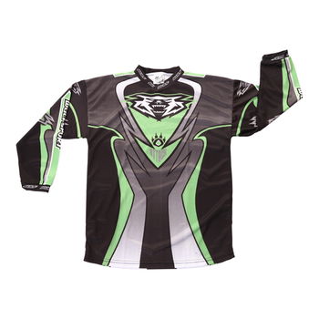 Wulfsport Cub Arena Green Motocross Shirt Front                                                                                                                                                                                                                