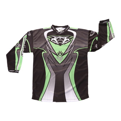 Wulfsport Cub Arena Green Motocross Shirt Front                                                                                                                                                                                                                