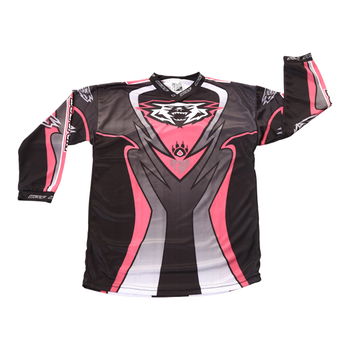 Wulfsport Cub Arena Pink MX Shirt Front                                                                                                                                                                                                                        