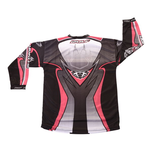 Wulfsport Cub Arena Pink MX Shirt Back                                                                                                                                                                                                                         