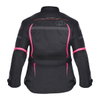 Oxford Products Dakota Ladies Black Pink Textile Motorcycle Jacket Back                                                                                                                                                                                        