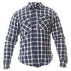Oxford Products Kickback Checker Blue White Shirt Front                                                                                                                                                                                                        