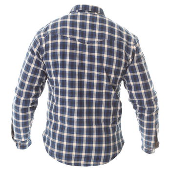 Oxford Products Kickback Checker Blue White Shirt Back                                                                                                                                                                                                         