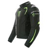 Alpinestars Backfire Mens Black Green Textile Motorcycle Jacket Side                                                                                                                                                                                           