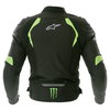 Alpinestars Backfire Mens Black Green Textile Motorcycle Jacket Back                                                                                                                                                                                           