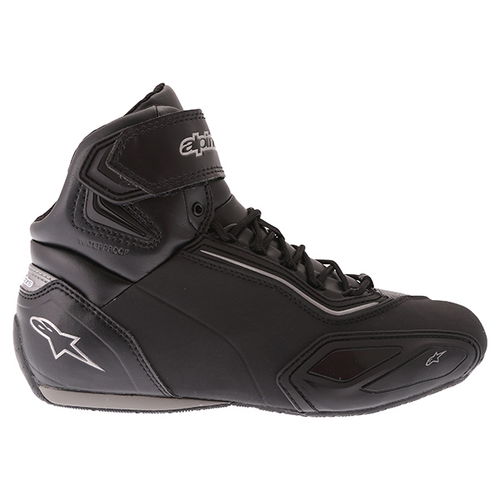 Alpinestars Stella Faster 2 Black Gun Waterproof Motorcycle Shoes Outside leg                                                                                                                                                                                  