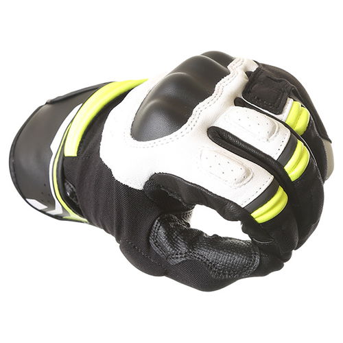 Alpinestars Booster Black White Fluo Yellow Motorcycle Gloves Knuckle                                                                                                                                                                                          