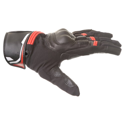 Alpinestars Booster Black Red Motorcycle Glove Thumb side                                                                                                                                                                                                      