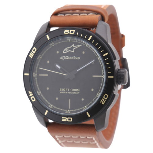 Alpinestars Tech Watch 3H Matt Black Leather Strap