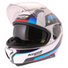 Nolan N87 Arkad N-Com 40 White Blue Full Face Motorcycle Helmet Open With Sun Visor                                                                                                                                                                            